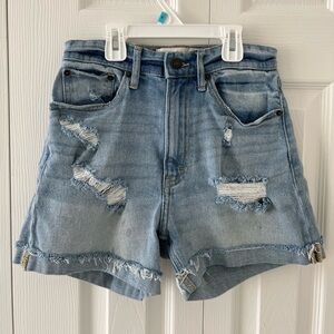 Distressed Denim Shorts